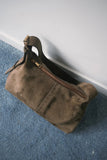 TOP STITCH BAG IN GENUINE SUEDE